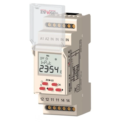 1-channel weekly-annual timer programmer 230V AC TYPE: ZCM-22