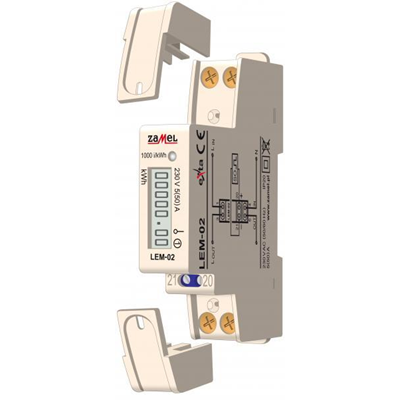 1-fázový LCD elektroměr TYP: LEM-02