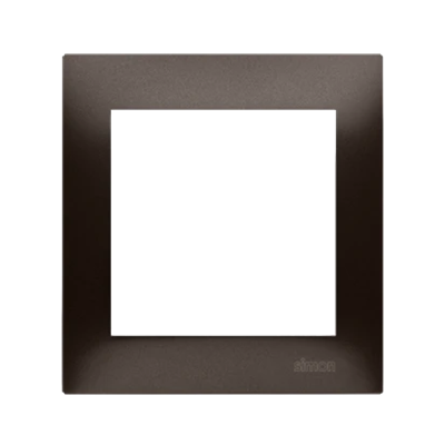 1-fold universal frame for plasterboard boxes IP20 / IP44 brown matt (metallic)