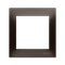 1-fold universal frame for plasterboard boxes IP20 / IP44 brown matt (metallic)