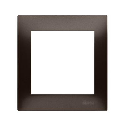 1-fold universal frame for plasterboard boxes IP20 / IP44 brown matt (metallic)