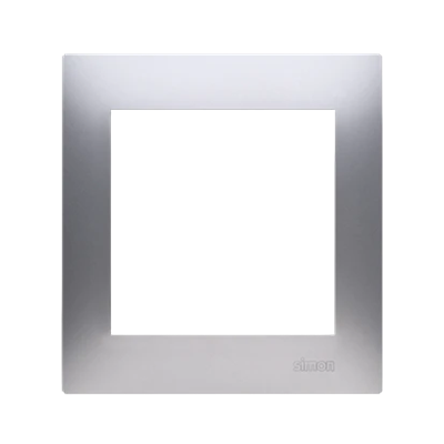 1-fold universal frame for plasterboard boxes IP20 / IP44 silver (metallic)