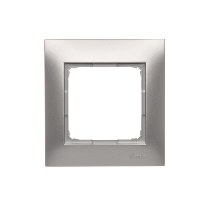 1-fold universal frame for plasterboard boxes IP20 / IP44 silver (metallic)