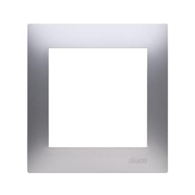 1-fold universal frame for plasterboard boxes IP20 / IP44 silver (metallic)