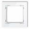 1-fold universal frame - glass effect (frame: white; bottom: white) IP 20