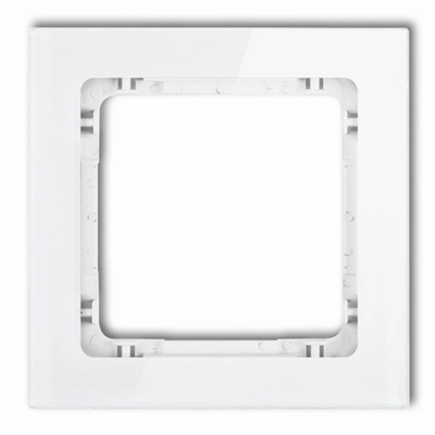 1-fold universal frame - glass effect (frame: white; bottom: white) IP 20