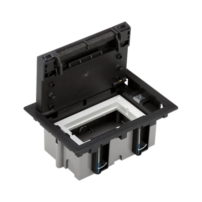 1-module floor box, 2x K45 + SM102/9, graphite gray