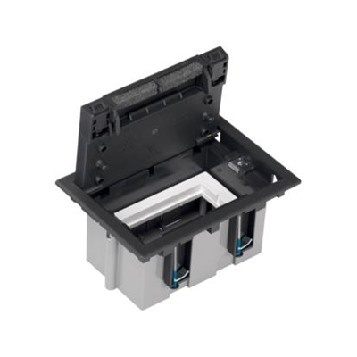 1-module floor box, 2x K45 + SM102/9, graphite gray