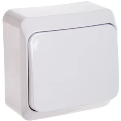 1-pole connector, white