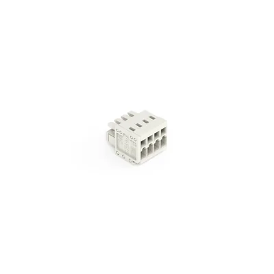 1-polige CAGE CLAMP®-Buchse, vollständiger Verpolungsschutz, hellgrau 734-104