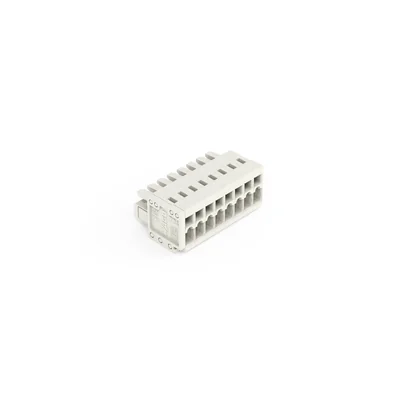 1-polige CAGE CLAMP®-Buchse, vollständiger Verpolungsschutz, hellgrau 734-108