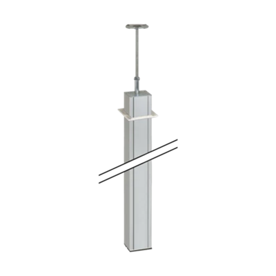 1-seitige Säule, 3m hoch, 70x60mm, Aluminium