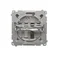 1-way loudspeaker socket with description field (module) metallic satin