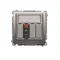 1-way loudspeaker socket with description field (module) metallic satin