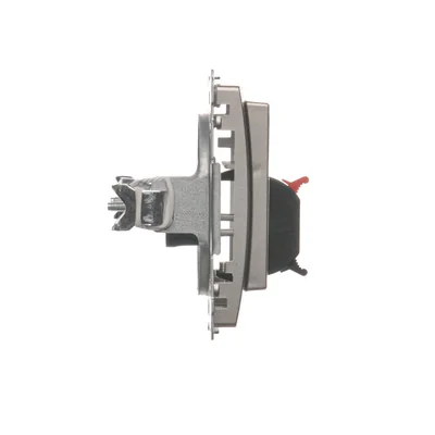 1-way loudspeaker socket with description field (module) metallic satin