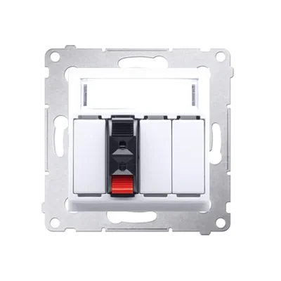 1-way loudspeaker socket with description field (module) white