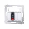 1-way loudspeaker socket with description field (module) white