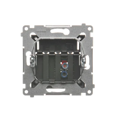 1-way loudspeaker socket with labeling field (module) anthracite (metallic)