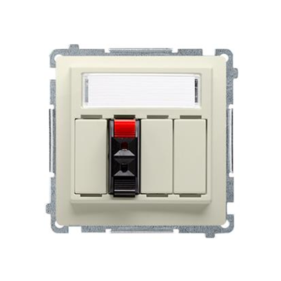 1-way loudspeaker socket with labeling field (module) beige