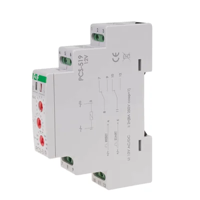 10-funkční časové relé, kontakty 2P 12V PCS-519-12V