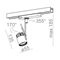 1000 PRO LED-Strahler für Stromschiene 11,5W 3000K 230V IP20 schwarz