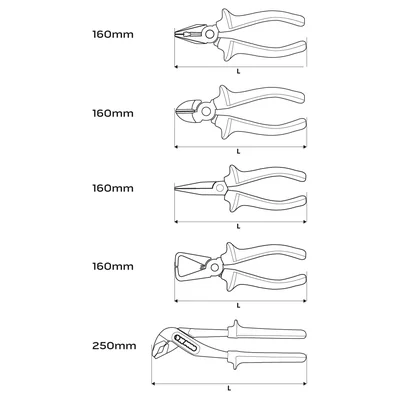 1000V pliers and screwdriver set, 13 pcs.