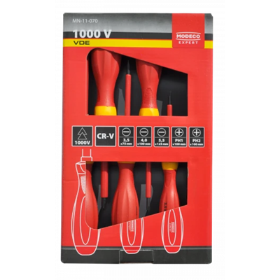 1000V VDE insulated screwdriver set, 6 pieces