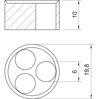 107 C VM 25 3x6 Inserto de sellado múltiple para V-TEC VM