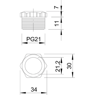 107 E PG21 PS Tornillo de presión