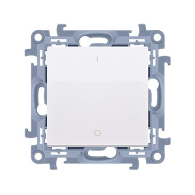 10AX white two-pole switch