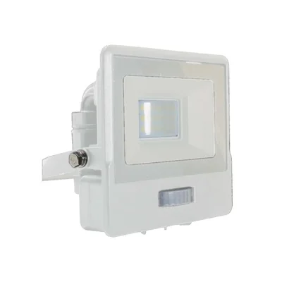 10W Floodlight with motion sensor and cable sleeve / SAMSUNG Chip / Color: 4000K / Housing: White