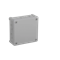 „110” 8-inlet surface-mounted box with knockouts 118x118x46mm IP55 lid for 4 screws gray