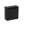 „110” Surface-mounted box with rubber glands 12-inlet 118x118x46mm IP55 cover with 4 screws black