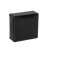 „110” Surface-mounted box with rubber glands 12-inlet 118x118x46mm IP55 cover with 4 screws black