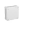 „110” Surface-mounted box with rubber glands 12-inlet 118x118x46mm IP55 cover with 4 screws white