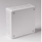 „110” Surface-mounted box with rubber glands 12-inlet 118x118x46mm IP55 cover with 4 screws white