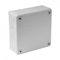 „110” Surface-mounted box with rubber glands 12-inlet 118x118x46mm IP55 lid for 4 screws gray