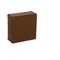 „110” Surface-mounted box with rubber glands 12-inlets 118x118x46mm IP55 cover with 4 screws brown