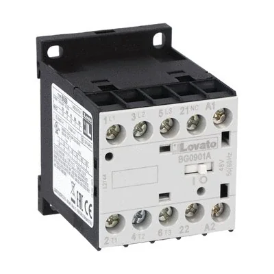 11BG0901A110 3-pole contactor, 9A in AC3, built-in 1NC contact, 110VAC 50/60Hz