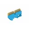12-module protective terminal block 12x16 mm2 blue