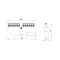 12-module protective terminal block 6x10 mm2 + 6x16 mm2 blue