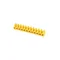 12-track terminal block 4 mm2 with anti-cutting pad TLZ-4N yellow A12-22N1