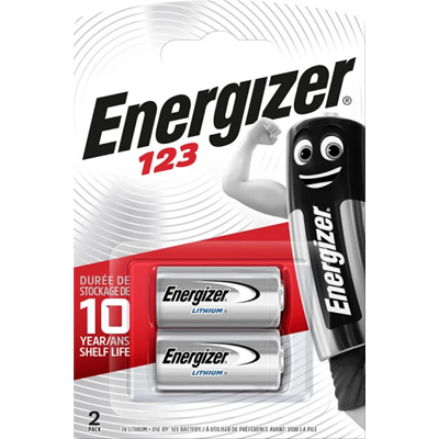 123 / CR17345 pile au lithium pour appareil photo Energizer LITHIUM 3V 2pcs