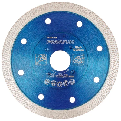 125 x 22,23 mm durchgehende Diamantscheibe aus Keramik
