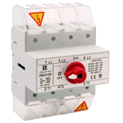125A 3-poliger+N-Lasttrennschalter (trennbar) für Außengriff