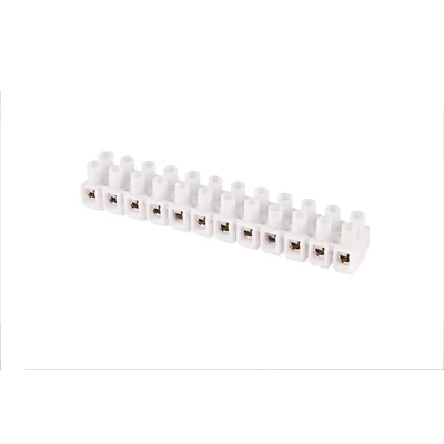 12pinová svorkovnice 10 mm2 s podložkou proti přeříznutí TLZ-10N bílá A12-23N2