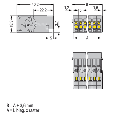 12pólová šedá zástrčka, rozteč 5mm, X-COM