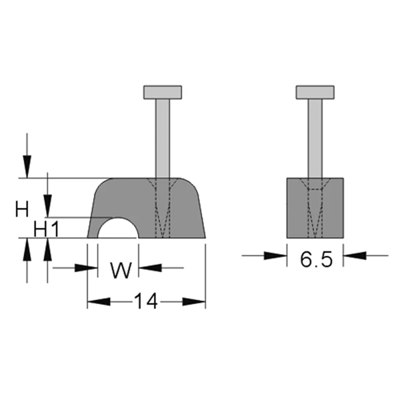 13,2 mm Flophalter hellgrau