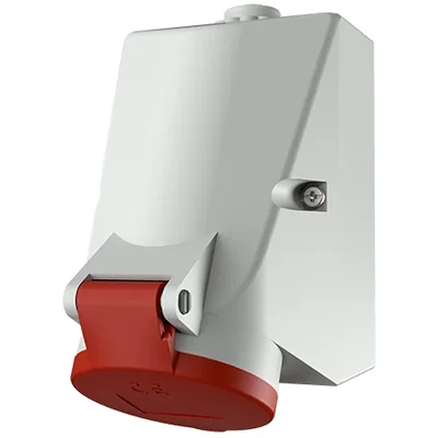 1419 Wandsteckdose, 2-teilig, 16 A, 5-polig, 6-phasig, 400 V, Schutzart IP44, Schraubklemmen