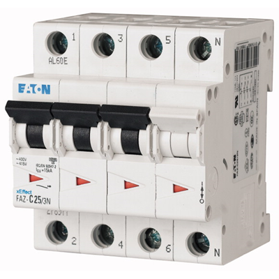 15kA series circuit breaker (3+N-pole), FAZ-B13/3N